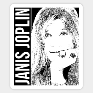 Janis Joplin // white Sticker